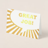 仕事素晴らし漫画気泡金ゴールド箔 箔カード (正面)