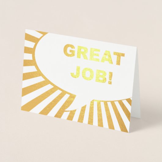 仕事素晴らし漫画気泡金ゴールド箔 箔カード (正面)