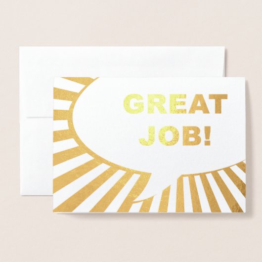 仕事素晴らし漫画気泡金ゴールド箔 箔カード (封筒付き正面)