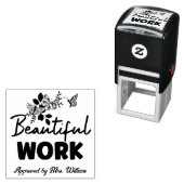 仕事素晴らし花級付け勇気付けられる先生 セルフインキングスタンプ (インサイチュ)