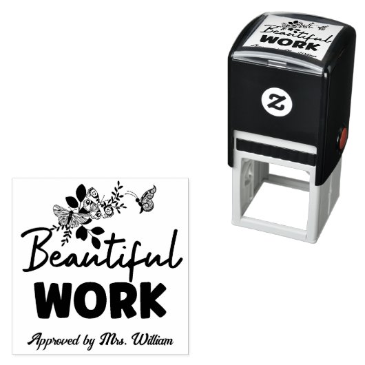 仕事素晴らし花級付け勇気付けられる先生 セルフインキングスタンプ (インサイチュ)