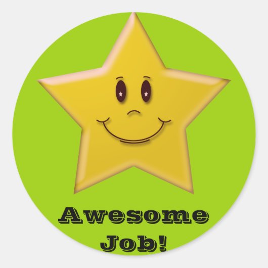 仕事素晴らし!シール ラウンドシール (正面)