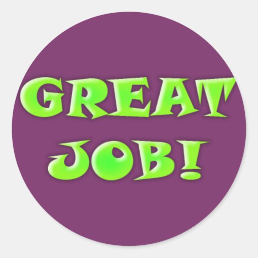 仕事素晴らし!シール ラウンドシール (正面)