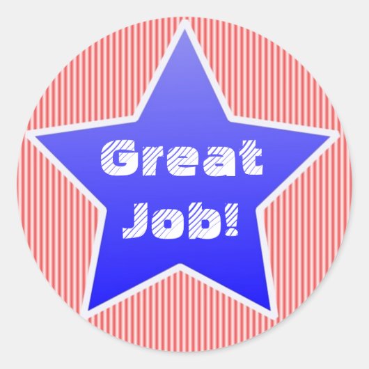 仕事素晴らし!ステッカー賞 ラウンドシール (正面)