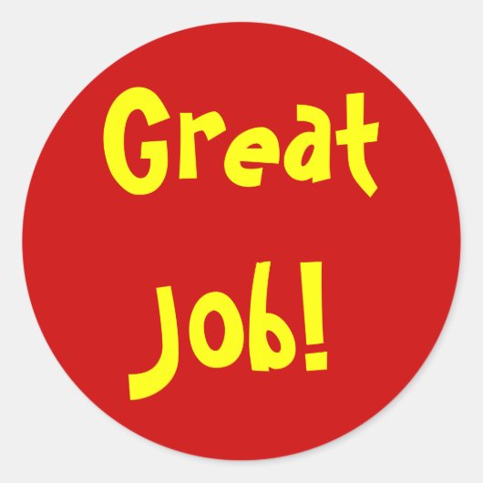 仕事素晴らし! ラウンドシール (正面)