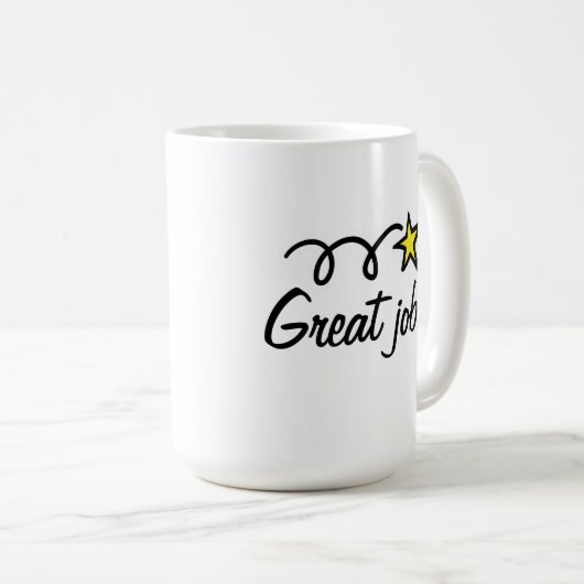 仕事素晴らし!従業員のためのコーヒーのマグギフト コーヒーマグカップ (正面右)