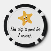 仕事素晴らし!金ゴールドスターカスタム ポーカーチップ (裏面)