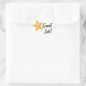 仕事素晴らし!金ゴールド星 ラウンドシール (バッグ)