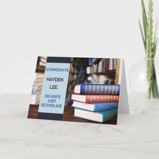 仕事素晴らし!DEAN'S LISTの学者おめでとうカード カード (正面)