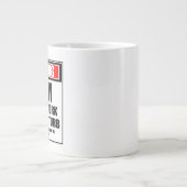 仕事警告の母の懸命が邪魔にならない ジャンボコーヒーマグカップ (正面)