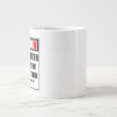 仕事警告中のゴド娘懸命が邪魔にならない ジャンボコーヒーマグカップ (正面)