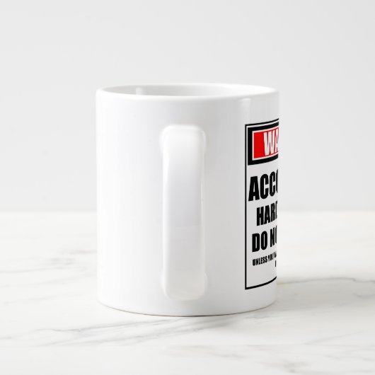 仕事警告中の会計士の懸命が邪魔にならない ジャンボコーヒーマグカップ (裏面)