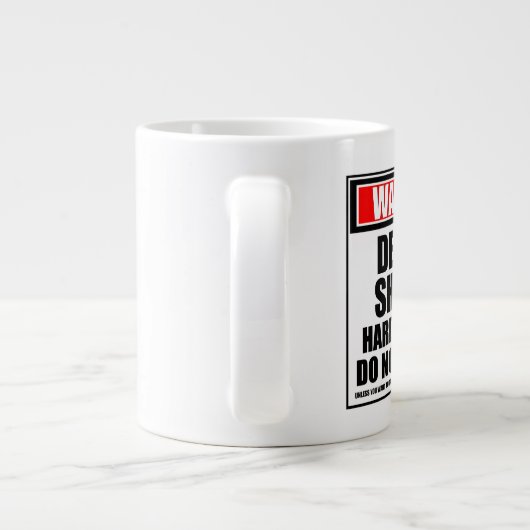 仕事警告中の保安官代理懸命が邪魔しない ジャンボコーヒーマグカップ (裏面)