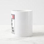 仕事警告中の保安官代理懸命が邪魔しない ジャンボコーヒーマグカップ (正面)