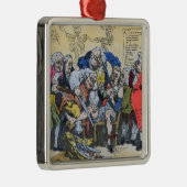 仕事1793年のジョージ王朝の外科医の風刺漫画 メタルオーナメント (右)