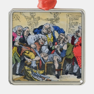 仕事1793年のジョージ王朝の外科医の風刺漫画 メタルオーナメント