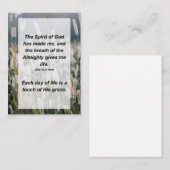 仕事33:4神の霊が私を作り エンクロージャーカード (正面/裏面)