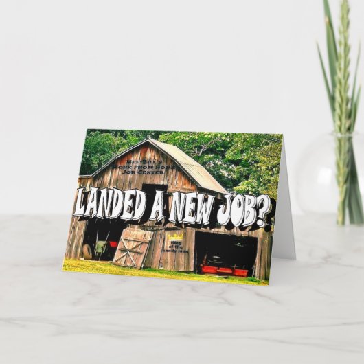 仕事、カードを上陸させました サンキューカード (正面)