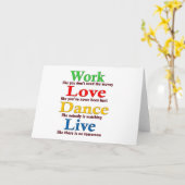 仕事、ラブダンス、ライブ カード (黄色い花)