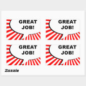 仕事！素晴らし漫画バブル 長方形シール (シート)