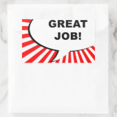 仕事！素晴らし漫画バブル 長方形シール (バッグ)