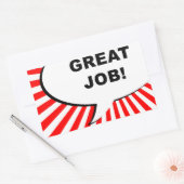 仕事！素晴らし漫画バブル 長方形シール (封筒)