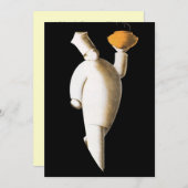 仕出し係の料理人パーティの招待状 招待状 (正面/裏面)