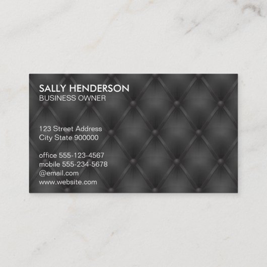 仕切りのあるシアーズ |高級クッション 名刺 (裏面)