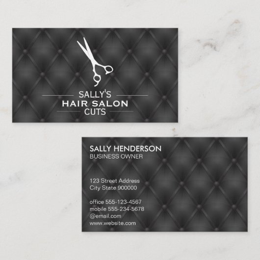 仕切りのあるシアーズ |高級クッション 名刺 (正面/裏面)