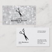 仕切り付きシアーズのロゴ(白い《写真》ぼけ味) 名刺 (正面/裏面)