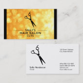 仕切り付きシアーズのロゴ(金ゴールド《写真》ぼけ味) 名刺 (正面/裏面)