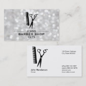 仕切り付きシアー&コーム(白い《写真》ぼけ味) 名刺 (正面/裏面)