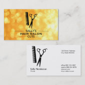 仕切り付きシアー&コーム(金ゴールド《写真》ぼけ味) 名刺 (正面/裏面)