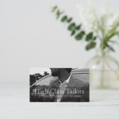 仕立て屋、手直し屋、ドライクリーナーの名刺 名刺 (スタンド正面)