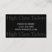 仕立て屋、手直し屋、ドライクリーナーの名刺 名刺 (裏面)