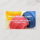 仕立て屋、衣料変造名刺 名刺 (正面)