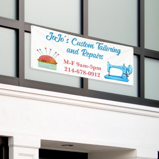 仕立て裁縫カスタム 横断幕 (ビルの外側)