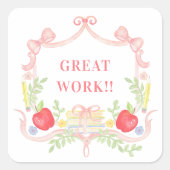 仕素晴らし事 |クラスルームのcrest スクエアシール (正面)