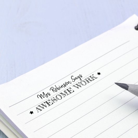 仕素晴らし事 |パーソナライズされた先生 セルフインキングスタンプ