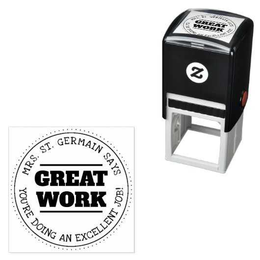 仕素晴らし事 |パーソナライズされた先生 セルフインキングスタンプ (インサイチュ)