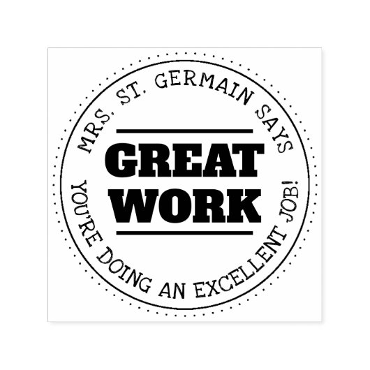 仕素晴らし事 |パーソナライズされた先生 セルフインキングスタンプ (デザイン)