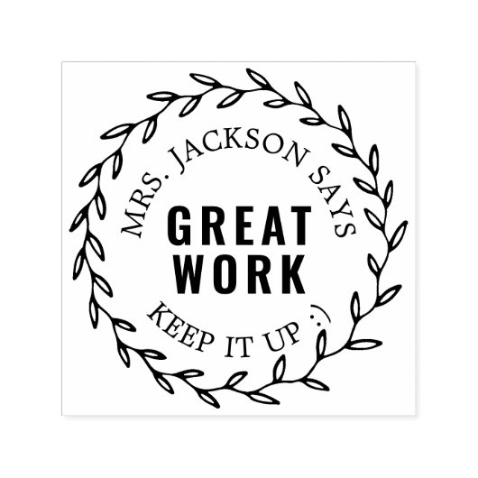 仕素晴らし事 |パーソナライズされた先生 セルフインキングスタンプ (デザイン)