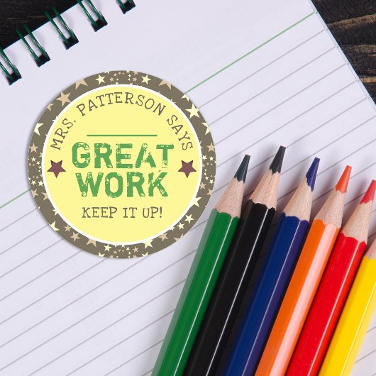 仕素晴らし事 |パーソナライズされた先生 ラウンドシール