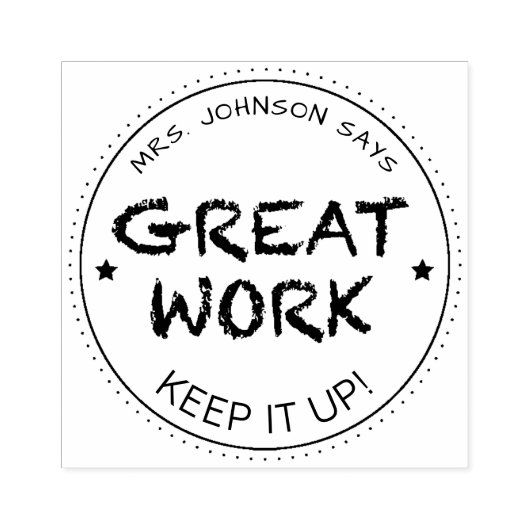 仕素晴らし事 |パーソナライズされた先生 ラバースタンプ (インプリント)