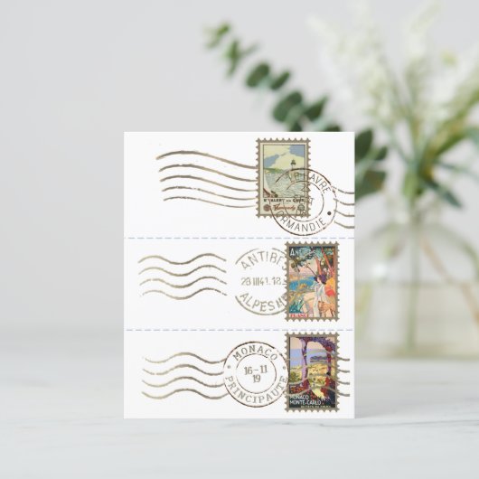 仕訳帳フェイクの郵便切手ポストマークEphemera (スタンド正面)