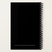 仕訳帳、黒いシェブロン仕訳帳、ギフト仕訳帳 ノートブック (裏面)