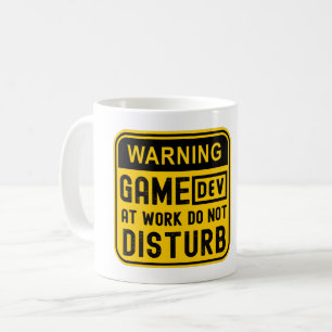 仕警告事のゲームデベロッパーが邪魔にならない コーヒーマグカップ
