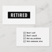 他おもしろいの人の除退職した頼Gag冗談 名刺 (正面/裏面)