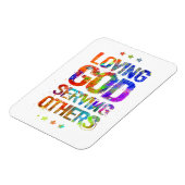 他に仕える神を愛する(フォトマグネット) マグネット (左側)