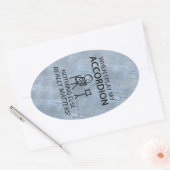 他に何も問題なしアコーディオン楕円ステッカー 楕円形シール (封筒)